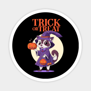 Ferret in wizard costume on halloween night Magnet